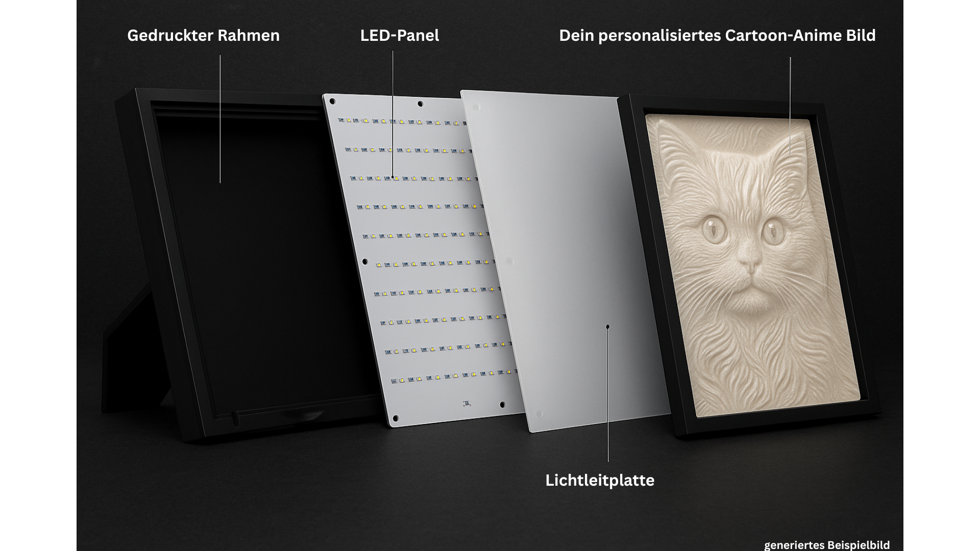 Lichtbildfoto in LED Bilderrahmen